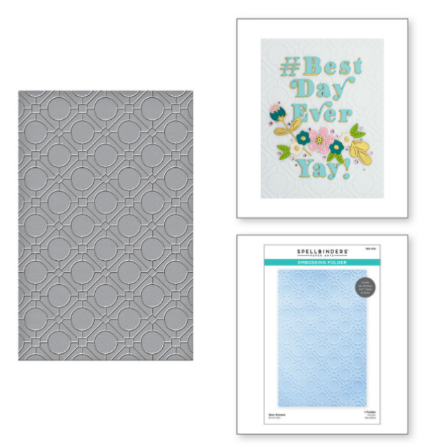 Geo Screen Embossing Folder SES-030