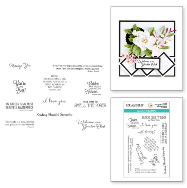 Through the Garden Gate Sentiments Clear Stamp Set STP-108