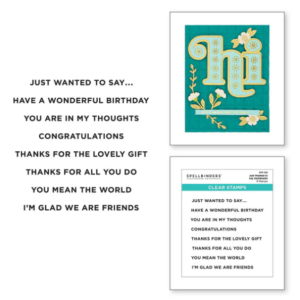 Just Wanted To Say Collection Sentiments Clear Stamp Set STP-109