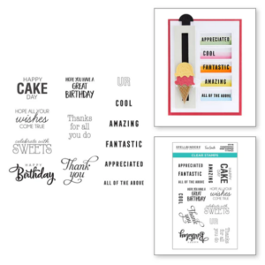 Complimentary Slider Greetings Clear Stamp Set STP-118