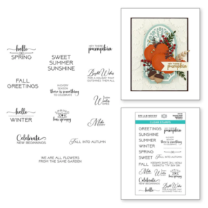 Seasonal Motif Sentiments Clear Stamp Set STP-150