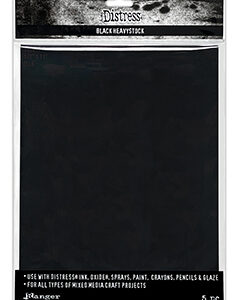 Tim Holtz Distress® Black Heavystock 8.5 x 11, 5pk