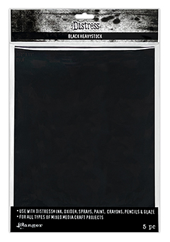 Tim Holtz Distress® Black Heavystock 8.5 x 11, 5pk