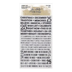 Tim Holtz® Idea-ology™ Paperie - Remnant Rubs: Tiny Text Christmas