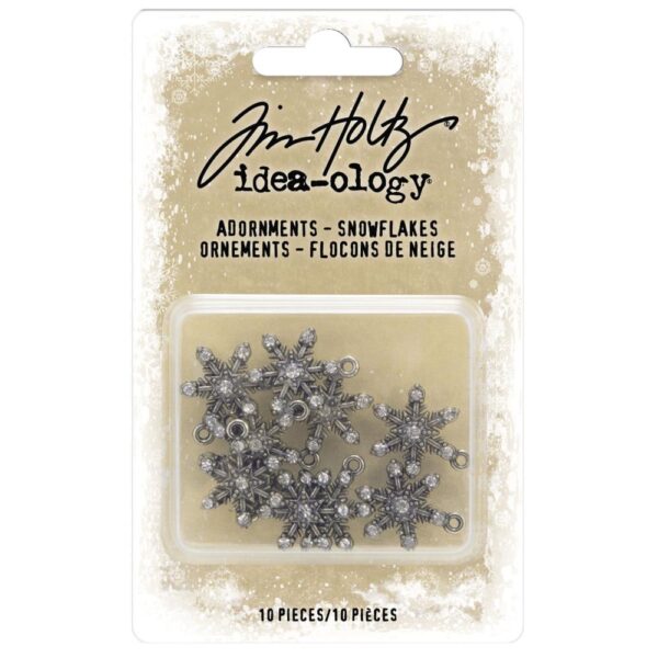 Tim Holtz® Idea-ology™ Findings - Metal Adornments: Snowflakes