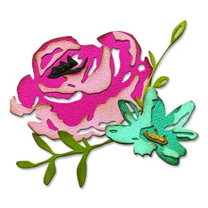 Tim Holtz® Alterations | Sizzix Thinlits™ Die Set 4-Pack - Brushstroke Flowers #4