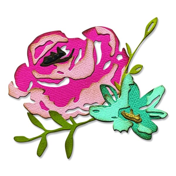 Tim Holtz® Alterations | Sizzix Thinlits™ Die Set 4-Pack - Brushstroke Flowers #4