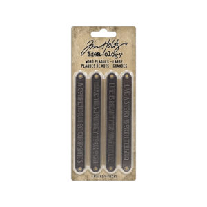 Tim Holtz® Idea-ology™ | Findings - Word Plaques, Large