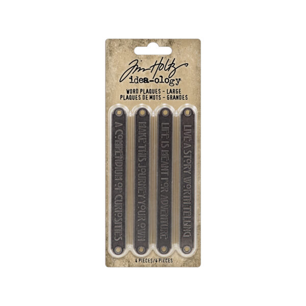 Tim Holtz® Idea-ology™ | Findings - Word Plaques, Large