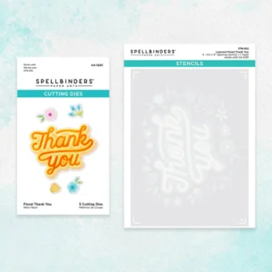 Floral Thank You Stencil and Die Set BD-0752