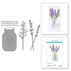 Mason Jar and Lavender Etched Dies S6-207
