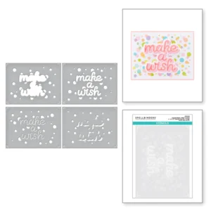 Layered Make a Wish Confetti Stencils STN-053