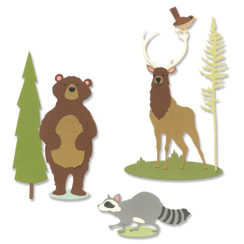 Sizzix Thinlits Die Set 8PK - Forest Animals #2