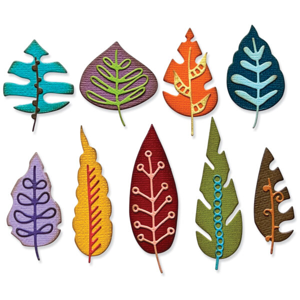 Tim Holtz® Alterations | Sizzix Thinlits™ Die Set 18PK - Artsy Leaves - Image 2