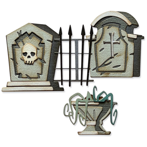 Tim Holtz® Alterations | Sizzix Thinlits™ Die Set 22PK - Graveyard, Colorize® - Image 2