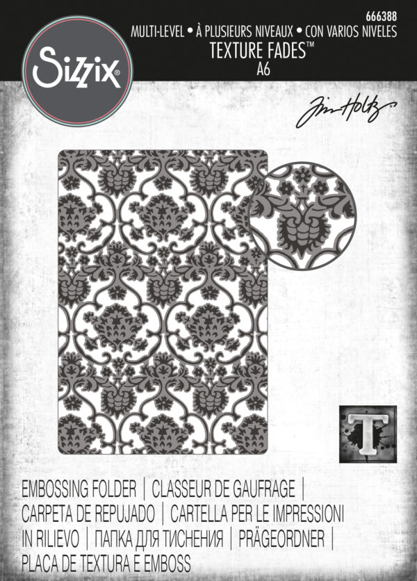 Tim Holtz® Alterations | Multi-Level Texture Fades™ Embossing Folder - Tapestry
