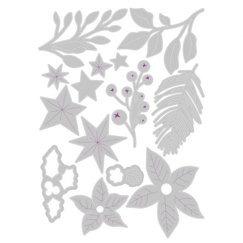 Sizzix Thinlits Die Set 14PK - Festive Foliage - Image 2