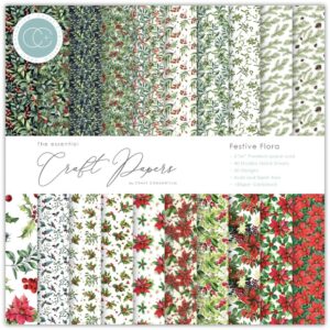 Craft Consortium Double-Sided Paper Pad 6"X6" -- Festive Flora