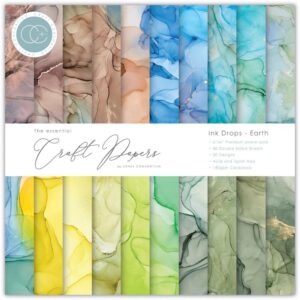 Craft Consortium Double-Sided Paper Pad 6"X6" -- Ink Drops, Earth