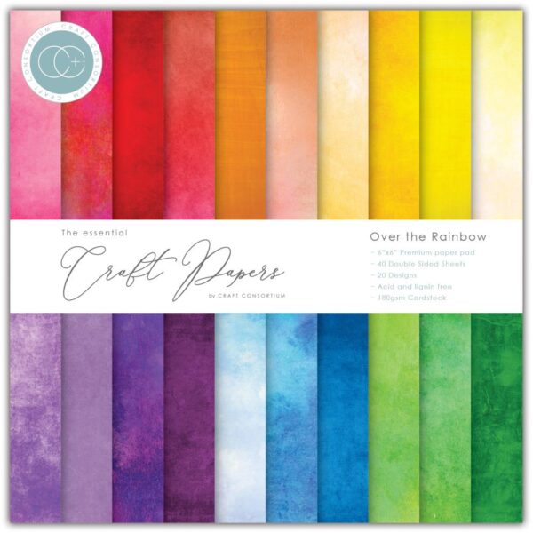 Craft Consortium Double-Sided Paper Pad 6"X6" -- Over the Rainbow