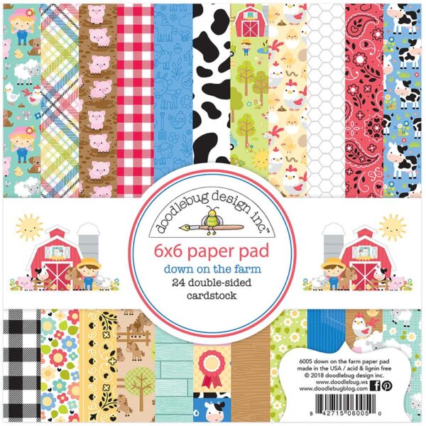 Doodlebug Design Double-Sided Paper Pad 6"X6" - Hey Cupcake
