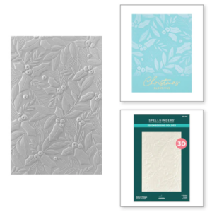 Holly & Foliage 3D Embossing Folder E3D-060