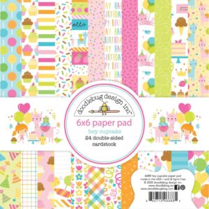 Doodlebug Design Double-Sided Paper Pad 6"X6" - Hey Cupcake
