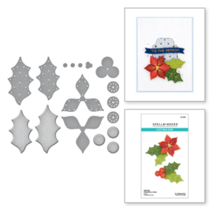 Stitched Poinsettia & Holly Etched Dies S4-1299