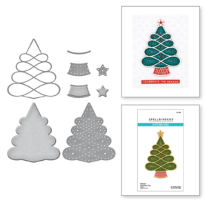 Stitched Christmas Tree Etched Dies S5-596