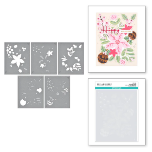 Christmas Florals Stencil STN-066