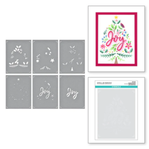 Layered Joy Tree Stencils STN-069
