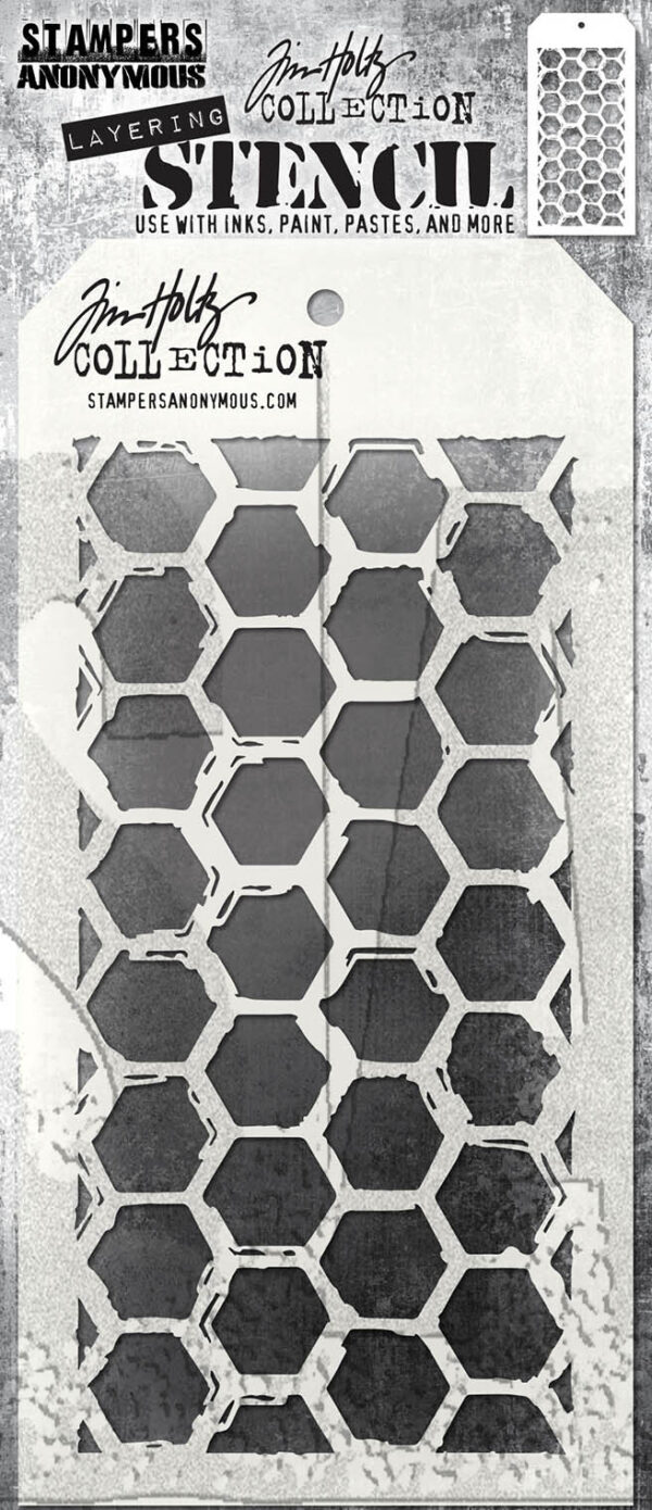Tim Holtz® Stampers Anonymous Layering Stencils -- Brush Hex THS166