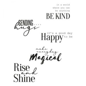 Sizzix Clear Stamps Set 5PK - Sunnyside Sentiments #9