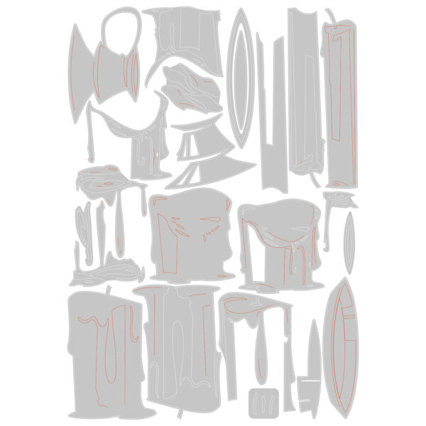 Tim Holtz® Alterations | Sizzix Thinlits™ Die Set 23PK - Candleshop, Colorize - Image 3
