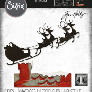 Tim Holtz® Alterations | Sizzix Thinlits™ Die Set 8PK - Reindeer Sleigh