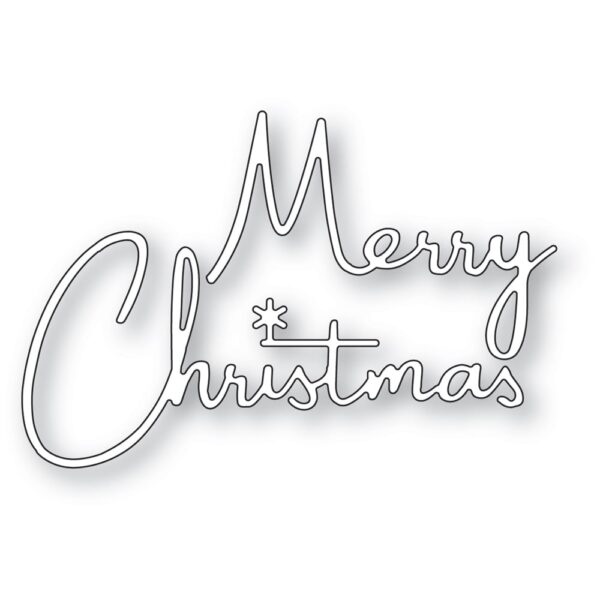 Memory Box Die - Merry Christmas Streamlined 94752
