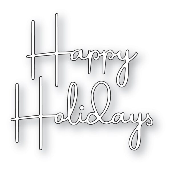 Memory Box Die - Happy Holidays Streamlined Script 94758