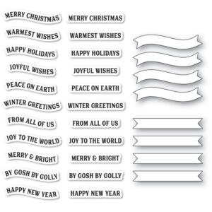Poppystamps Clear Stamp & Die Set -- Christmas Banners CB513