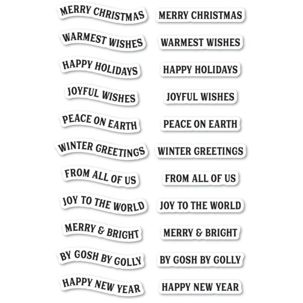 Poppystamps Clear Stamp & Die Set -- Christmas Banners CB513 - Image 2