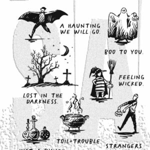 Tim Holtz® Stampers Anonymous Cling Mount Sets -- Halloween Sketchbook CMS469
