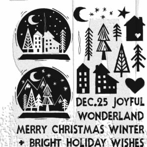 Tim Holtz® Stampers Anonymous Cling Mount Sets -- Festive Print CMS472
