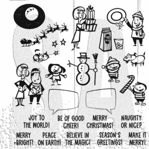 Tim Holtz® Stampers Anonymous Cling Mount Sets -- Christmas Cartoons CMS473