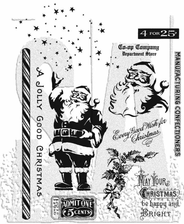 Tim Holtz® Stampers Anonymous Cling Mount Sets -- Jolly Holiday CMS474