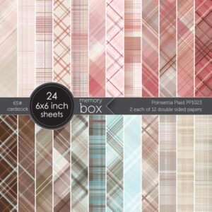 Memory Box Poinsettia Plaid 6" x 6" Paper Pack PP1023