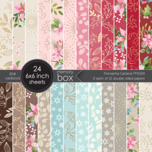Memory Box Poinsettia Garland 6" x 6" Paper Pack PP1024