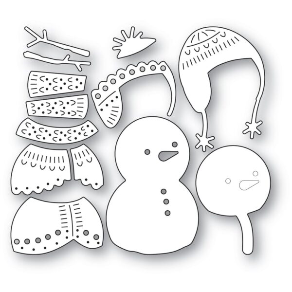 Poppystamps Craft Die - Sweet Nordic Snowman 2576 - Image 2