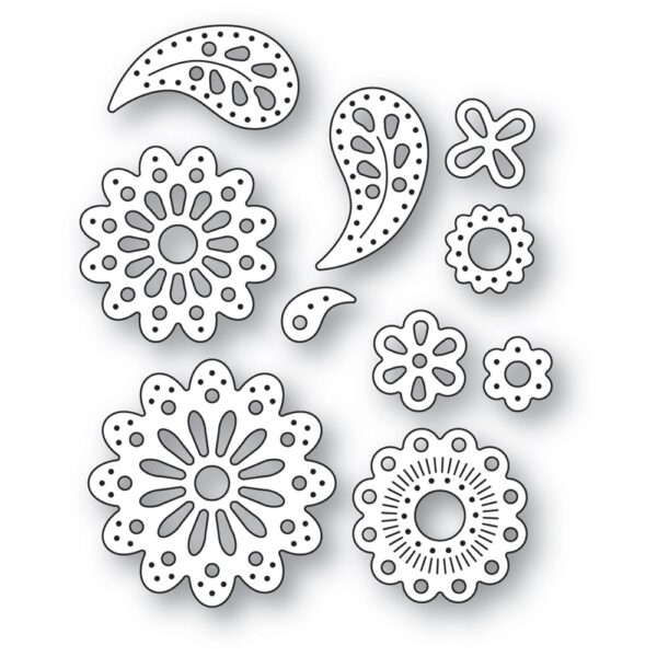 Poppystamps Craft Die - Nordic Flourishes 2580