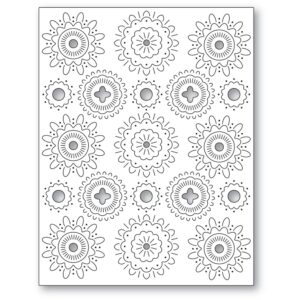 Poppystamps Craft Die - Nordic Floral Plate 2583