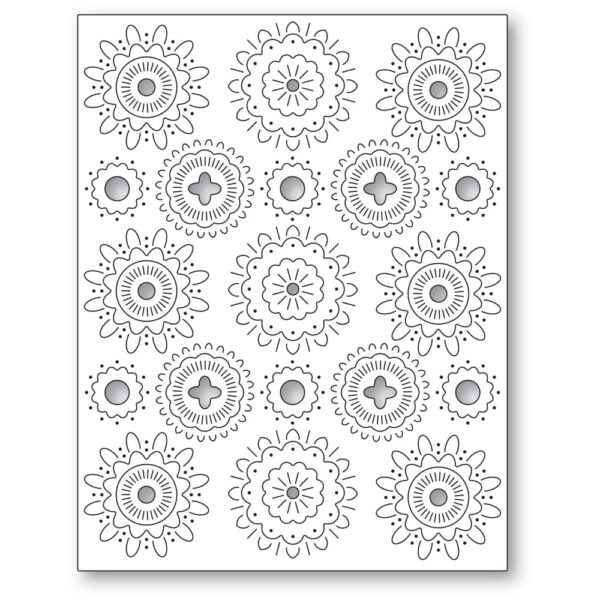 Poppystamps Craft Die - Nordic Floral Plate 2583