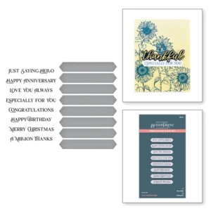 Fancy Sentiment Strips Press Plate & Die Set BP-091